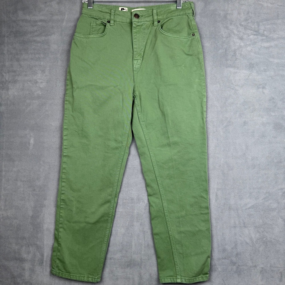 Ted Baker‎ London Rinalda Green Tapered High Rise Pants Size 28 Cotton Blend
